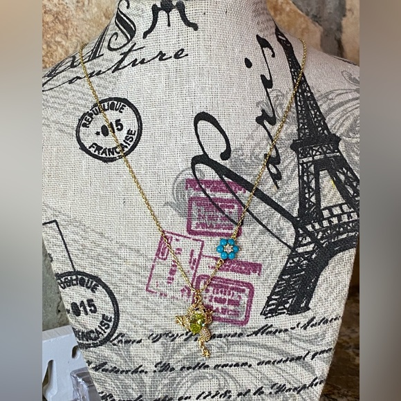 kate spade Jewelry Kate Spade Flower Frog Crystal Necklace Poshmark